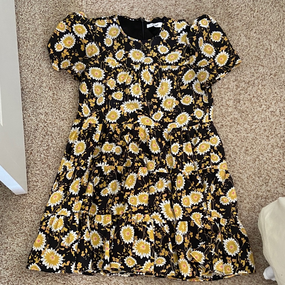 Likely Black and Yellow Floral Dress